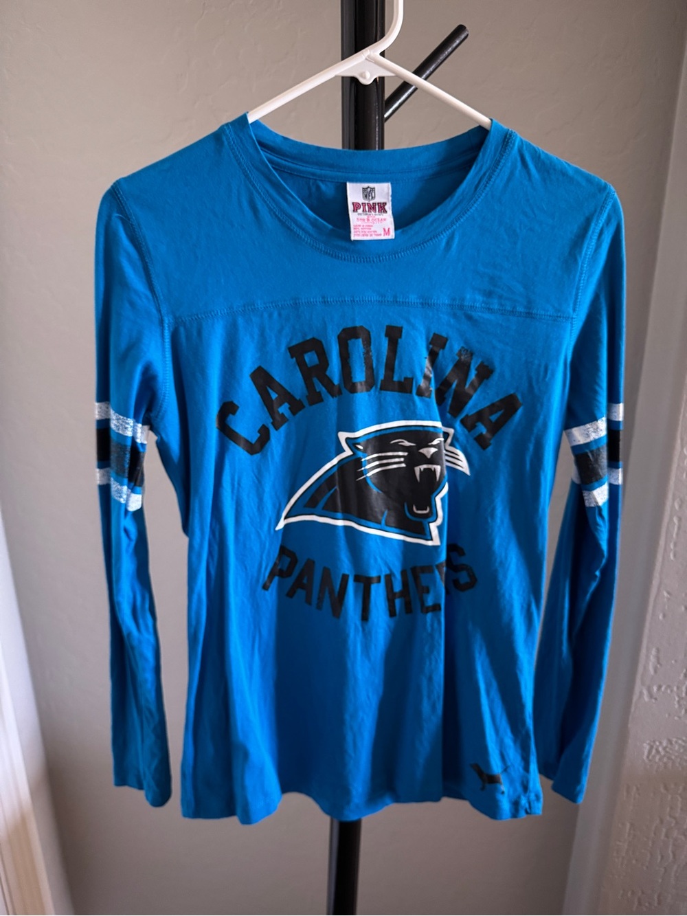 PINK Victoria's Secret Teal Blue Graphic Tee